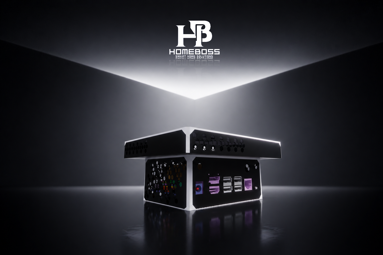 HomeBoss product on dark studio background