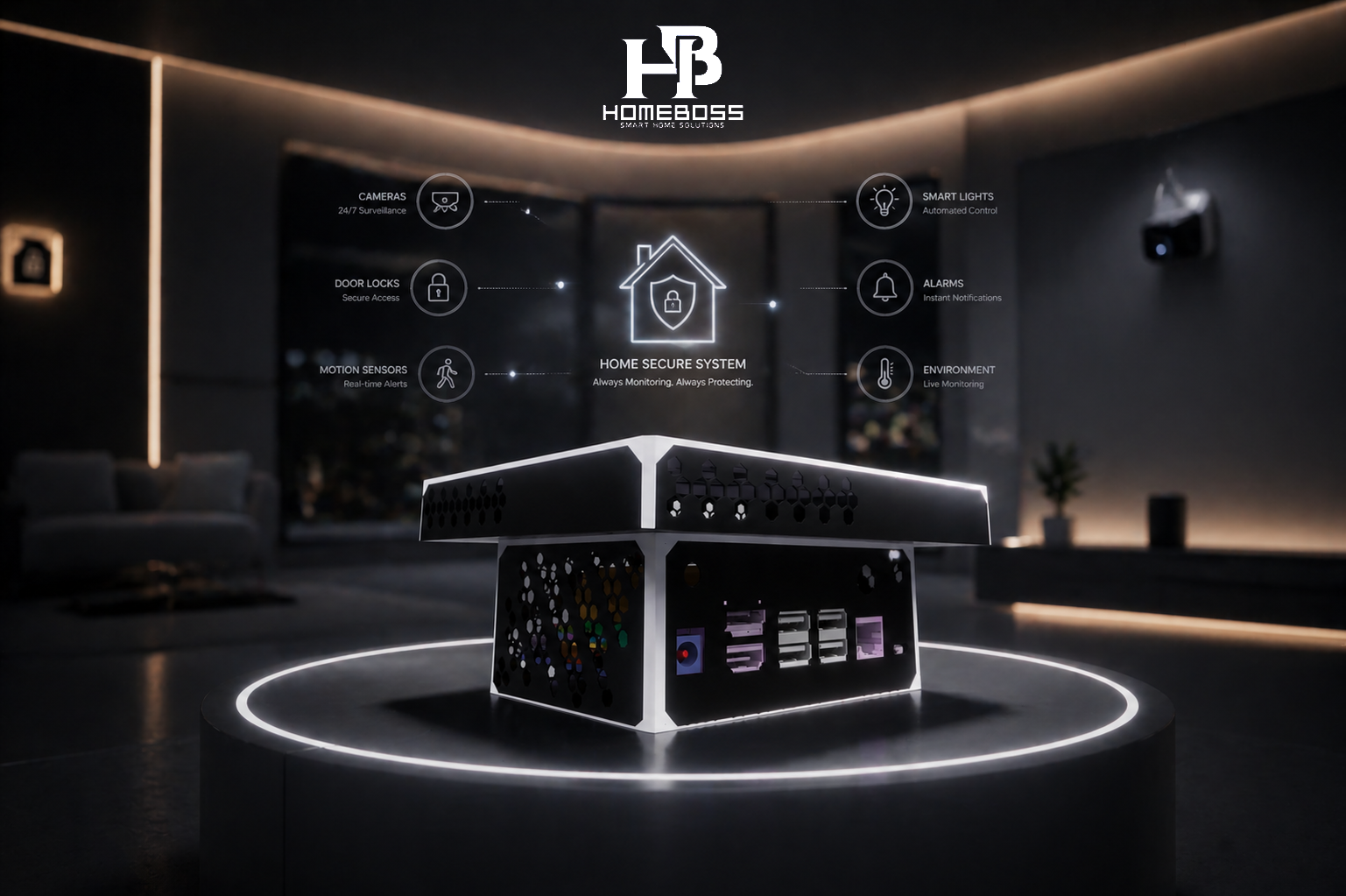 HomeBoss product in smart home security scene